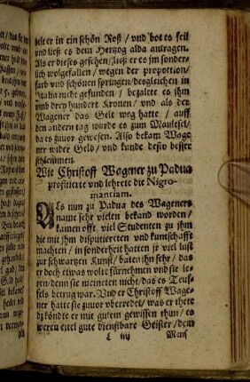 Wie Christoff Wagener zu Padua profitierte und lehrete die Nigromantiam