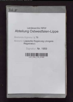 Katasterverwaltung, Band 3