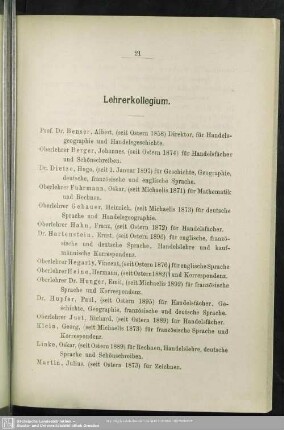 Lehrerkollegium