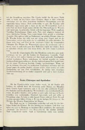 Ärzte, Chirurgen und Apotheker