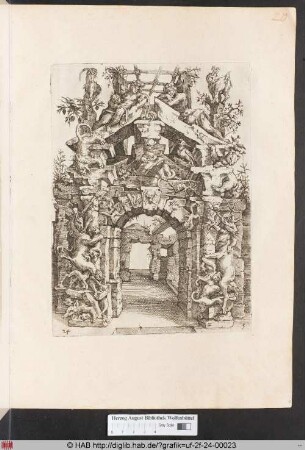 [Verfallenes Portal mit diversen Tieren. Band I.]