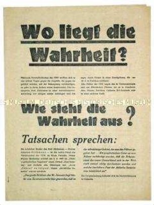 Propagandaschrift der SED gegen die CDU wegen der NS-Vergangenheit einiger Funktionäre