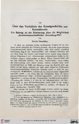 Über das Verhältnis der Kunstgeschichte zur Kunsttheorie