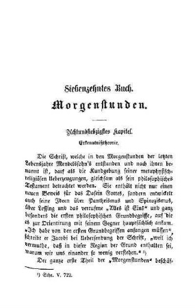 Siebenzehntes Buch. Morgenstunden