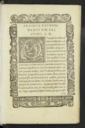 Erasmus Roterodamus Pio Lectori. S. D.
