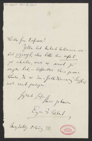 Brief an Karl Klindworth : 05.03.1895