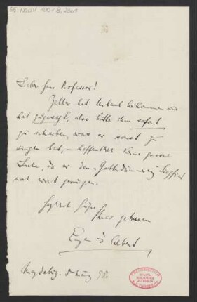Brief an Karl Klindworth : 05.03.1895