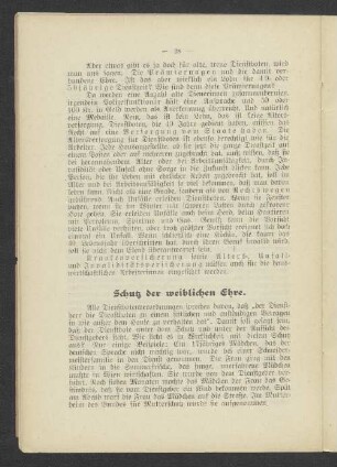 Schutz der weiblichen Ehre.