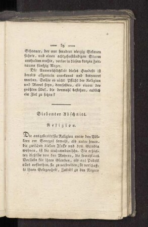 Siebenter Abschnitt. Religion.