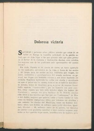 Dolorosa victoria