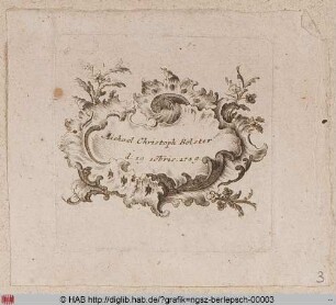 [Exlibris Goldschmied Michael Christoph Bolster]