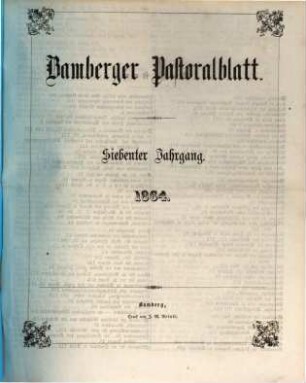 Bamberger Pastoralblatt. 7. 1864