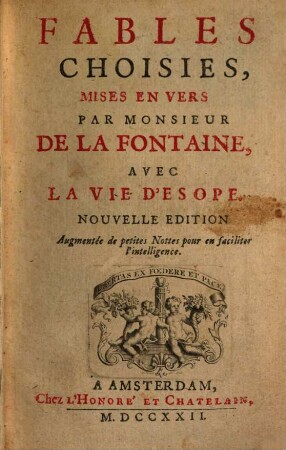 Fables Choisies : Mises En Vers