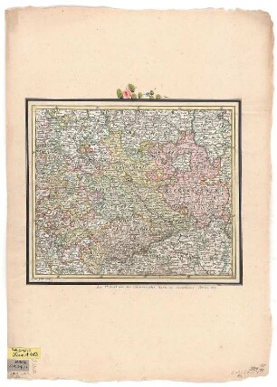 Sotzmann, D. F.: Karte vom Kurfürstentum Sachsen, ca. 1:1 100 000, Kupferstich, 1789 : [Kurfürstentum Sachsen] / [Zeichng.: Daniel Friedrich Sotzmann]. Carl Jäck Sculp.. - [Ca. 1:1 100 000]. - [Berlin] : [Schropp] , [1789]. - 1 Kt. : kolor. Kupferst. ; 29 x 24 cm