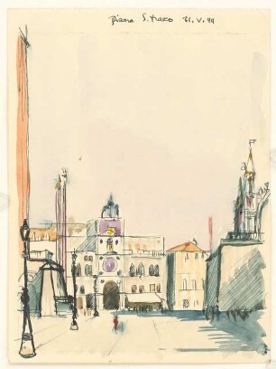 Skizzen: Piazza San Marco Venedig