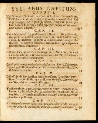 Syllabus Capitum.