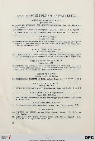 Aus verschiedenem Privatbesitz (Nr. 109-139)