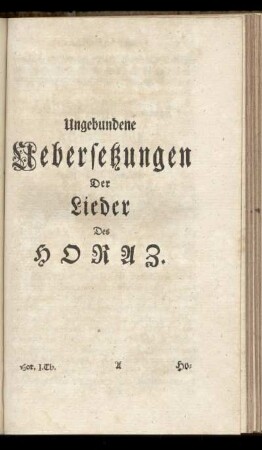 Lieder des Horaz