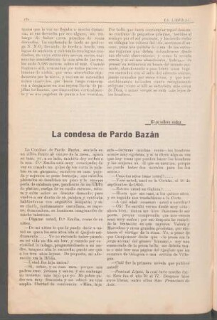 La condesa de Pardo Bazán