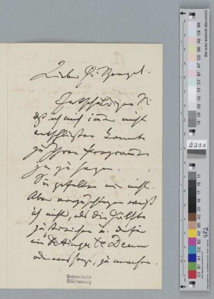 Brief an Julius Spengel