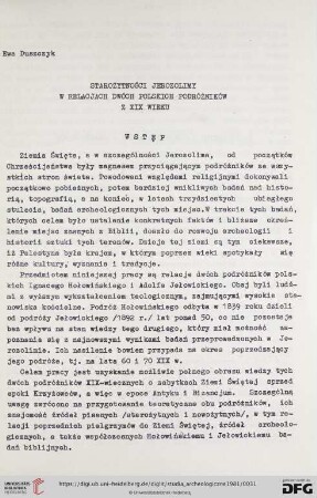 Starożytności jerozolimy w relacjach dwóch polskich podróżników z XIX wieku