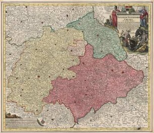 Seutter, M.: Karte von Sachsen, ohne die Lausitz, ca. 1:600 000, vor 1757