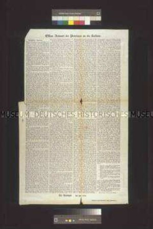 Maueranschlag: Offene Antwort der Provinzen an die Berliner; Juli 1848