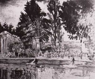 Cezanne, Paul. Am Wasser. Gemälde.
