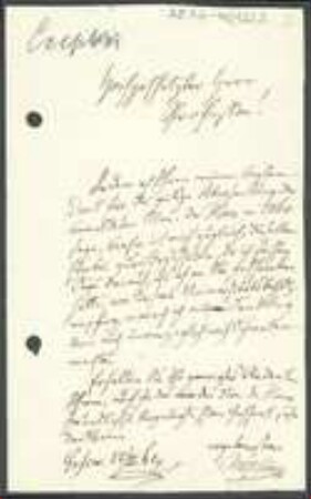 Brief von Friedrich Heinrich Creplin an Unbekannt