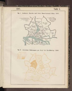 Tafel I. 1905. Fig. 2. Jährliches Einkommen pro Kopf der Bevölkerung 1903.