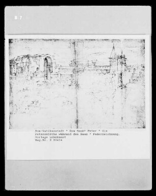 Rom, Sankt-Peter während des Baus