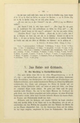V. Aus Natur- und Erdkunde