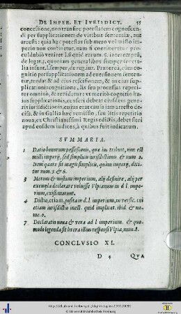Conclusio XI - XV