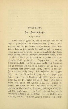 Drittes Kapitel. Im Staatsdienste. 1789-1806