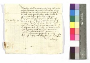 Schreiben des Götz von Berlichingen an Kraft von Hohenlohe.