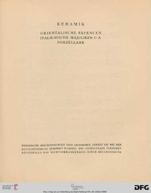 Keramik (Nr. 512-582)