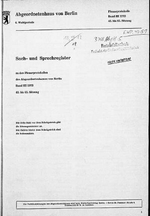 Sach- und Sprechregister
