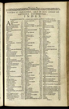 Vocum Et Phrasium, Quæ In Hoc Opere Ab Authore Exponuntur, Index.