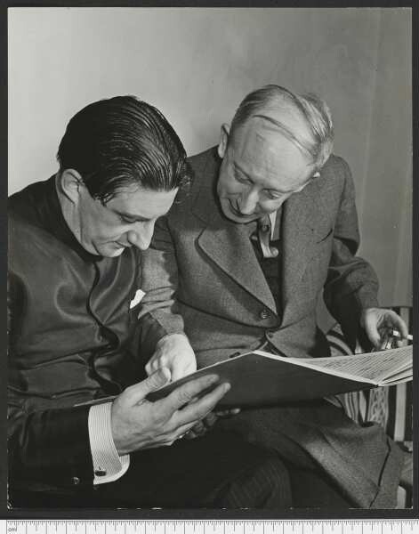 Porträtaufnahme Jaromír Weinberger und John Barbirolli