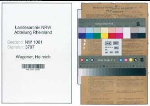 Entnazifizierung Heinrich Wagener, geb. 08.10.1913 (Schneider)
