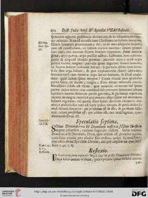 Speculatio septima
