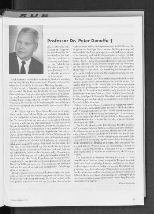 Professor Dr. Peter Deneffe †