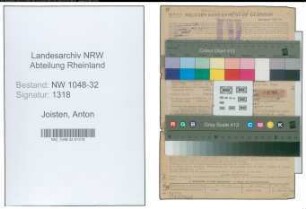 Entnazifizierung Anton Joisten , geb. 06.02.1896 (Beamter)
