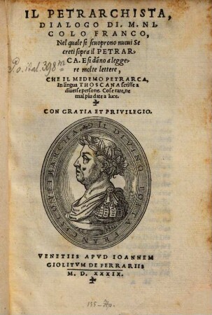 Il Petrarchista : dialogo