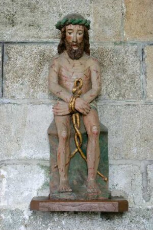 Frankreich. Bretagne. Finistere. Saint Pol de Leon. Chapelle du Kreisker. Jesus Figur