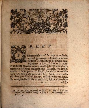 Programma inaugurale de commissario principalem repraesentante