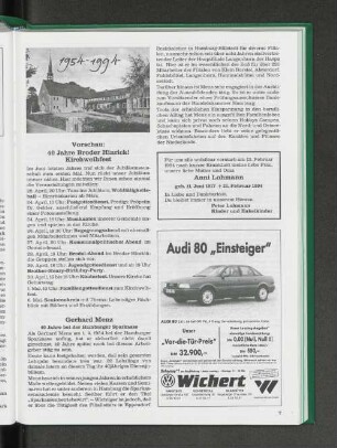 Vorschau: 40 Jahre Broder Hinrick Kirchweihfest