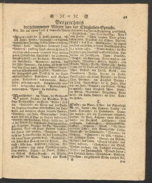 Verzeichnis vorgekommener Wörter von der Spitzbuben-Sprache