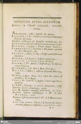 Designata Opera Auctorum Quorum, in Chloride Lugdunensi, invocantur nomina