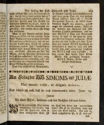 223-231, Am Festtag der Heiligen Simonis und Judae